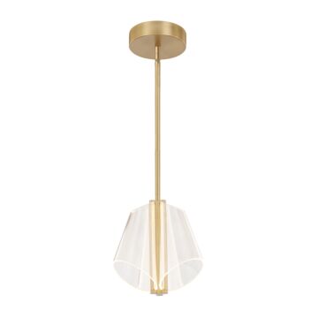 Mulberry LED Pendant in Brushed GoldLight Guide by Kuzco Lighting