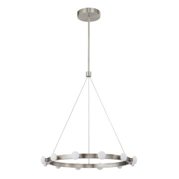 Rezz LED Pendant in Brushed Nickel by Kuzco Lighting