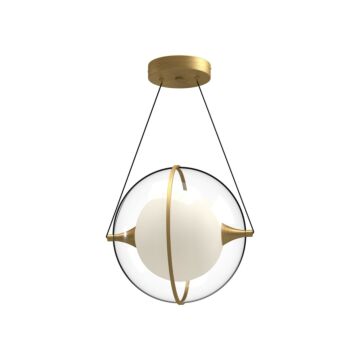 Aries LED Pendant in Brushed Gold by Kuzco Lighting