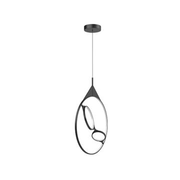 Serif LED Pendant in Black by Kuzco Lighting