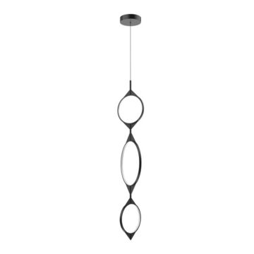 Serif LED Pendant in Black by Kuzco Lighting