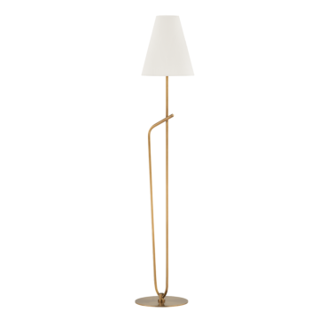 Pearce One Light Floor Lamp in Patina Brass by Troy Lighting