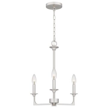 Prescott Three Light Chandelier in Brushed Nickel by Quoizel