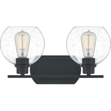 Pruitt Two Light Bath in Matte Black by Quoizel