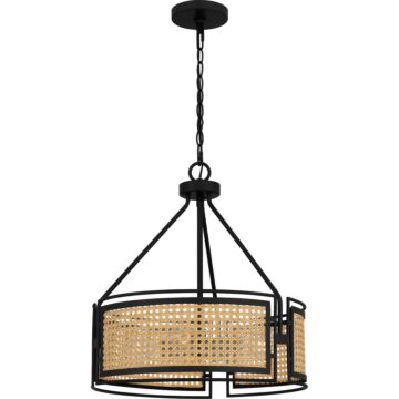 Priya Four Light Pendant in Matte Black by Quoizel