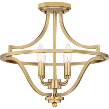 Quoizel Harvel 4 Light 16 Inch Ceiling Light in Weathered Brass