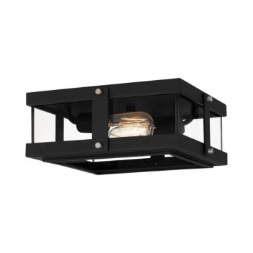 Beck 2-Light Flush Mount in Earth Black