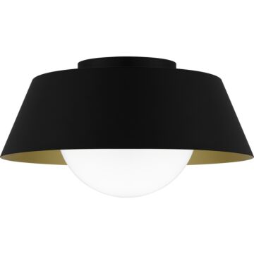 Quoizel Flush Mount One Light Flush Mount in Matte Black by Quoizel