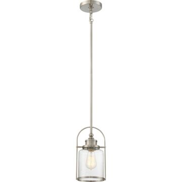 Payson One Light Mini Pendant in Brushed Nickel by Quoizel