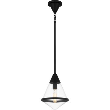 Quoizel Piccolo Pendant One Light Mini Pendant in Matte Black by Quoizel