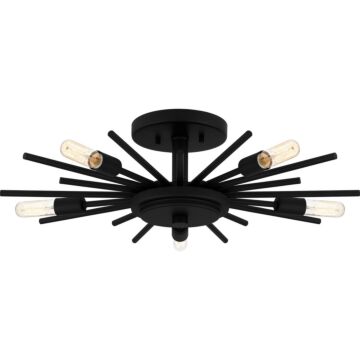 Quoizel SemiFlush Mount Five Light Semi Flush Mount in Matte Black by Quoizel