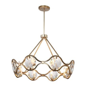 Quincy Eight Light Chandelier in Distressed Twilight by Crystorama