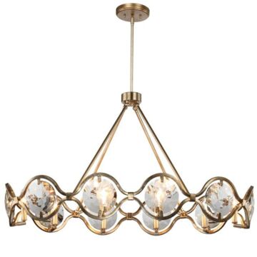 Quincy Ten Light Chandelier in Distressed Twilight by Crystorama