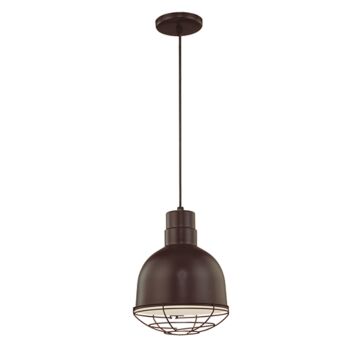 R Series One Light Pendant in Architectural Bronze by Millennium