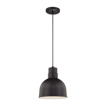 R Series One Light Pendant in Satin Black by Millennium