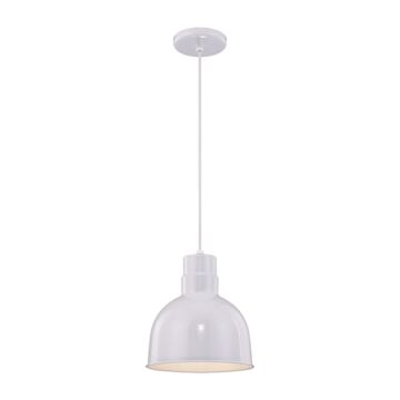 R Series One Light Pendant in White by Millennium
