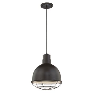 R Series One Light Pendant in Satin Black by Millennium