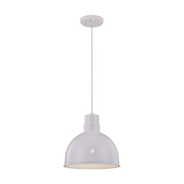 R Series One Light Pendant in White by Millennium