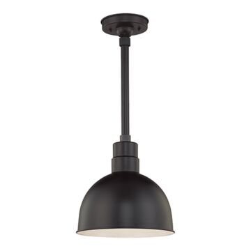 R Series One Light Pendant in Satin Black by Millennium