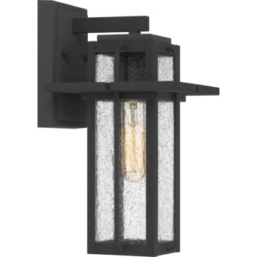 Randall One Light Outdoor Wall Mount in Mottled Black by Quoizel