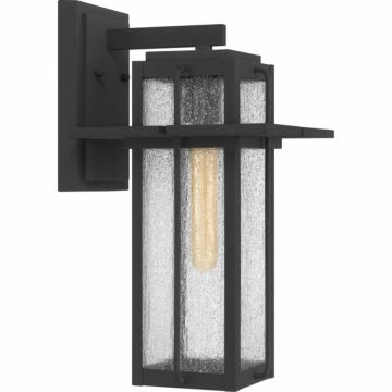 Randall One Light Outdoor Wall Mount in Mottled Black by Quoizel