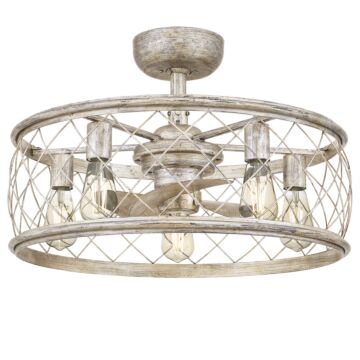Dury Five Light Fandelier in Century Silver Leaf by Quoizel