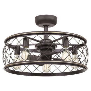 Dury Five Light Fandelier in Palladian Bronze by Quoizel