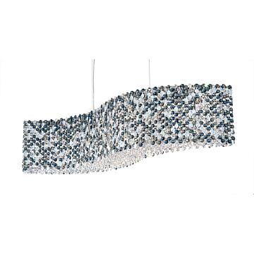 Refrax 13 Light Linear Pendant in Stainless Steel by Schonbek
