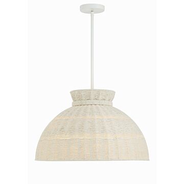 Reese Four Light Pendant in Matte White by Crystorama