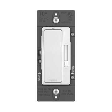 LeGrand Radiant Universal 3-Way Paddle Dimmer in White