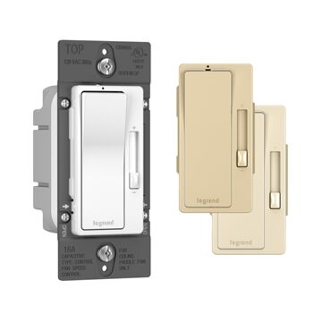 LeGrand Radiant 3-Way Paddle De-Hummer Fan Speed Control in Tri-Color