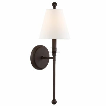 Riverdale One Light Wall Sconce in Dark Bronze by Crystorama