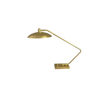 Ridgeline 1-Light LED Task Lamp in Natural Brass