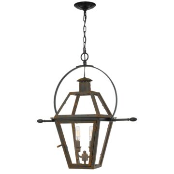 Rue De Royal Two Light Pendant in Industrial Bronze by Quoizel
