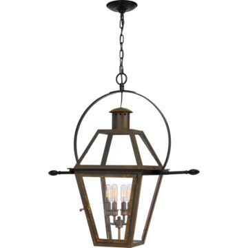 Rue De Royal Four Light Pendant in Industrial Bronze by Quoizel