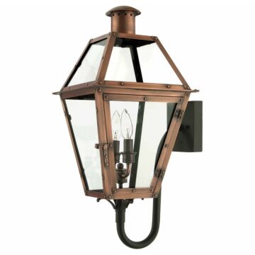 Rue De Royal Two Light Outdoor Wall Lantern in Aged Copper by Quoizel