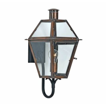 Rue De Royal One Light Outdoor Wall Lantern in Aged Copper by Quoizel