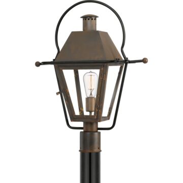 Rue De Royal One Light Outdoor Post Mount in Industrial Bronze by Quoizel