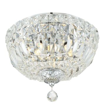 Crystorama Rosyln Hand Cut Crystal Crystal Ceiling Light in Polished Chrome