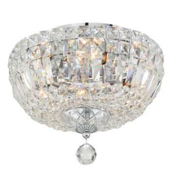 Roslyn Four Light Flush Mount in Polished Chrome by Crystorama