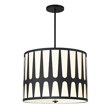 Royston Five Light Pendant in Black by Crystorama