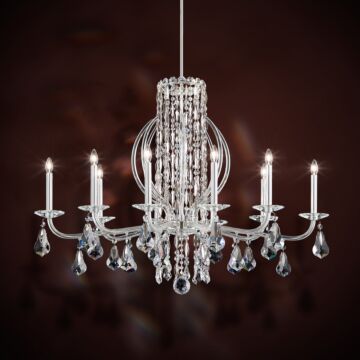Siena Ten Light Chandelier in Antique Silver by Schonbek