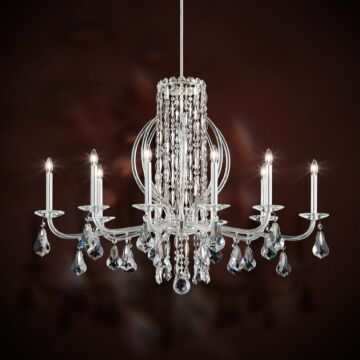 Siena Ten Light Chandelier in Antique Silver by Schonbek