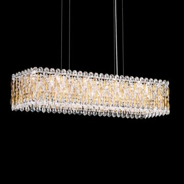 Sarella 13 Light Linear Pendant in White by Schonbek