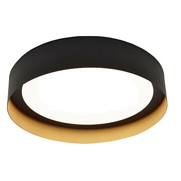 Reveal LED Flush Mount in Black and Gold by AFX Lighting