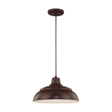 R Series One Light Pendant in Architect Bronze by Millennium