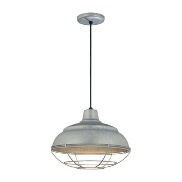 R Series One Light Pendant in Galvanized by Millennium