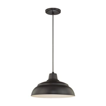 R Series One Light Pendant in Satin Black by Millennium