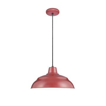 R Series One Light Pendant in Satin Red by Millennium