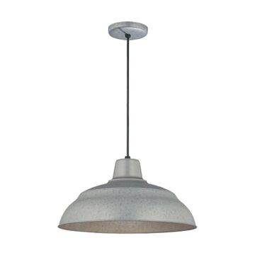 R Series One Light Pendant in Galvanized by Millennium